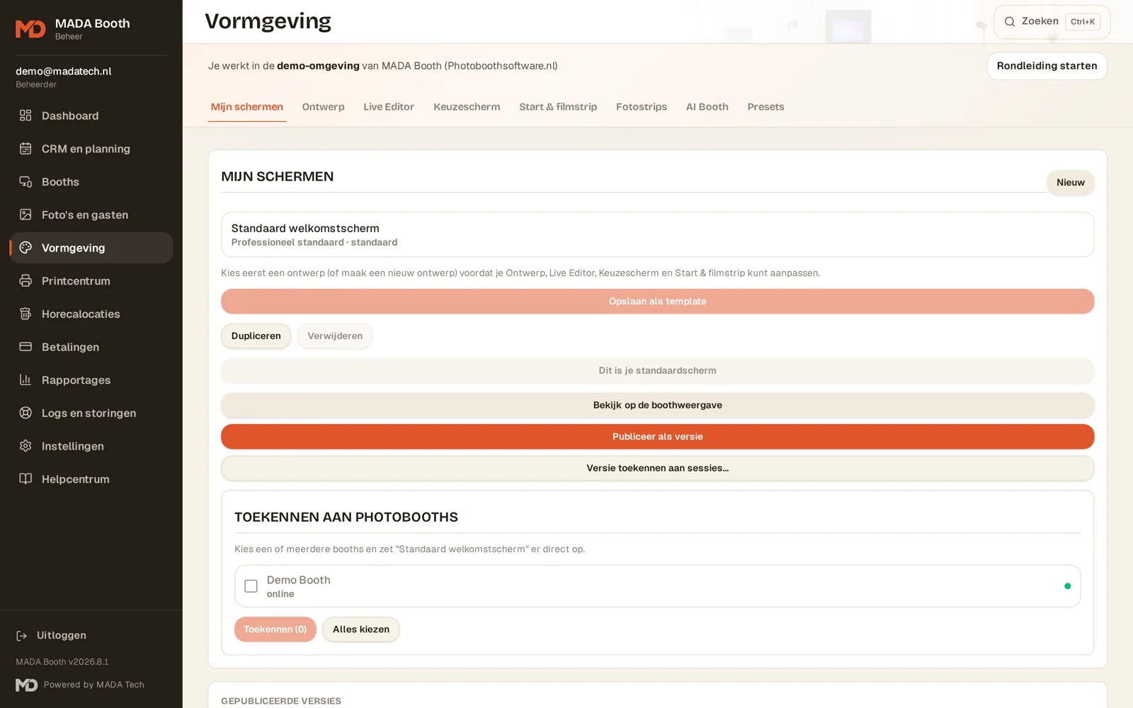 Ontwerper voor welkomstschermen en fotostrips
